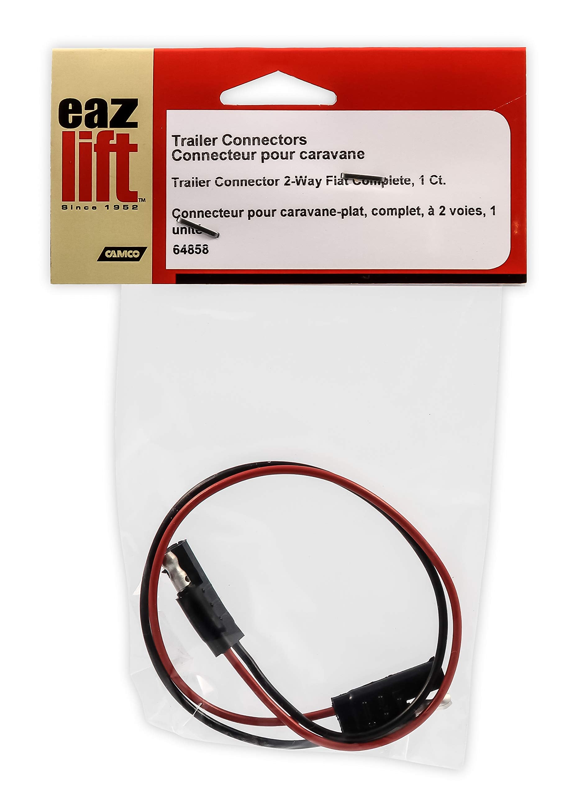 12" Eaz-Lift 18 Gauge Trailer Connector, 2-Way Flat (64858)