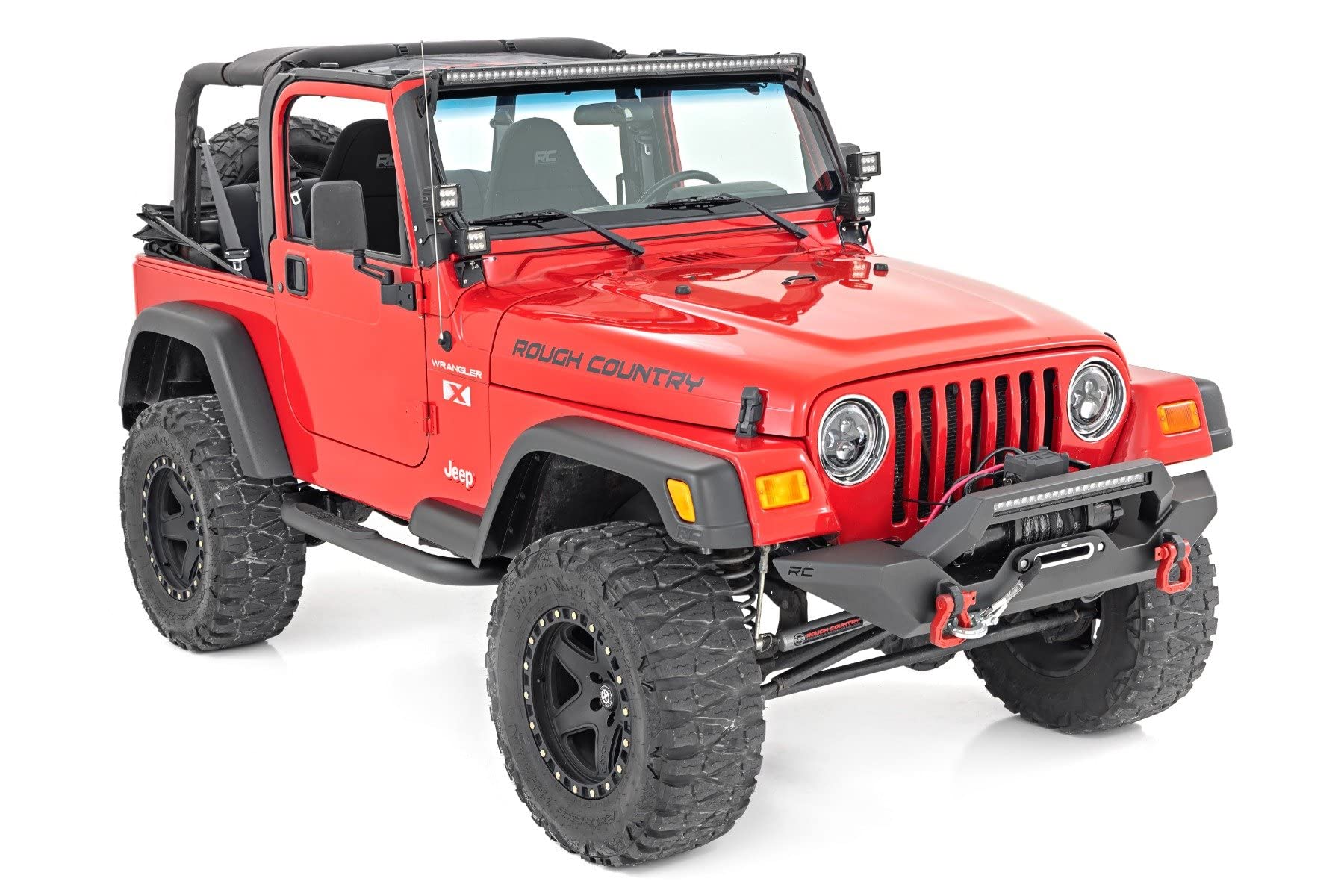 5.5" Wide Fender Flares Rough Country for Jeep Wrangler TJ (1997-2006), Wrangler Unlimited (2004-2006) - Set of 4