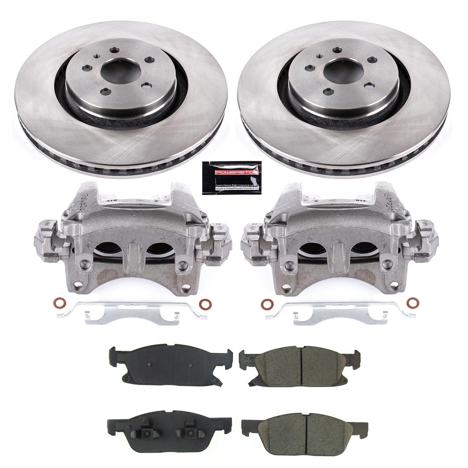 Power Stop KCOE8321 Front Brake Caliper Kit- Brake Pads, Brake Rotor & Calipers