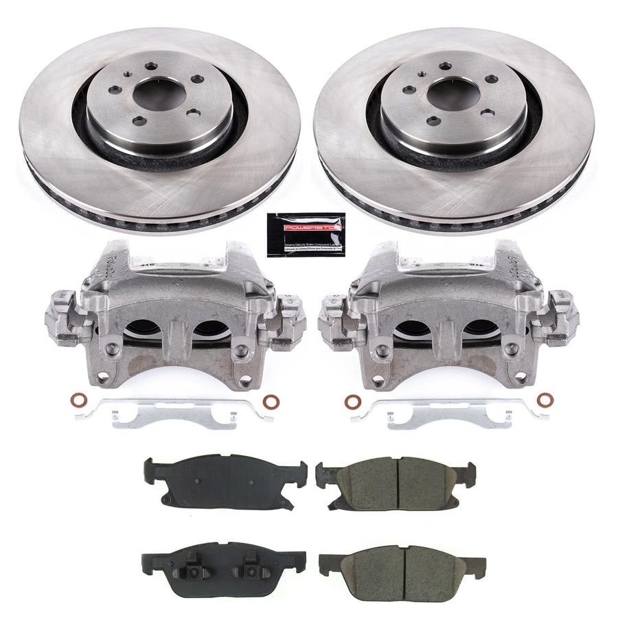 Power Stop KCOE8321 Front Brake Caliper Kit- Brake Pads, Brake Rotor & Calipers