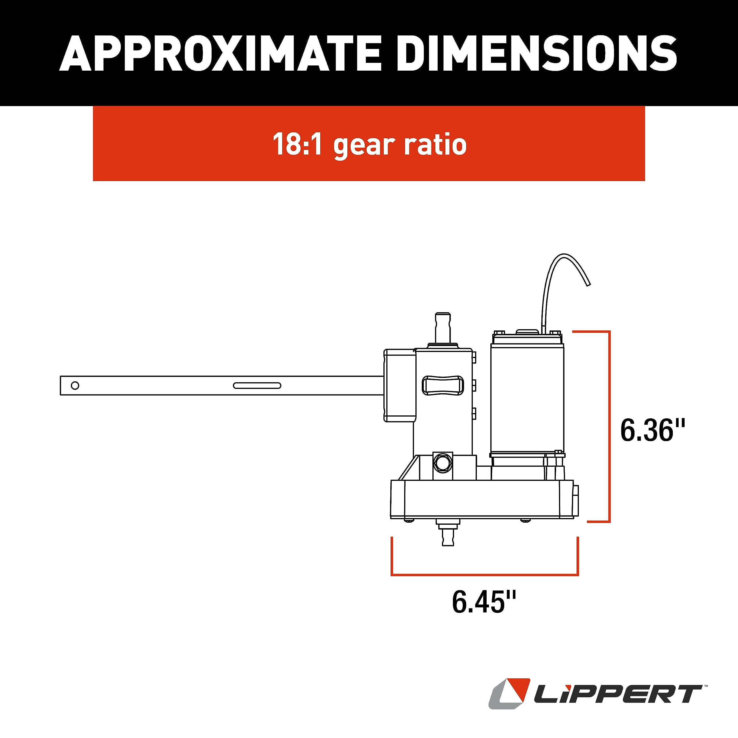 117292 Lippert Components - 18:1 Venture Motor and Right Angle Driveshaft