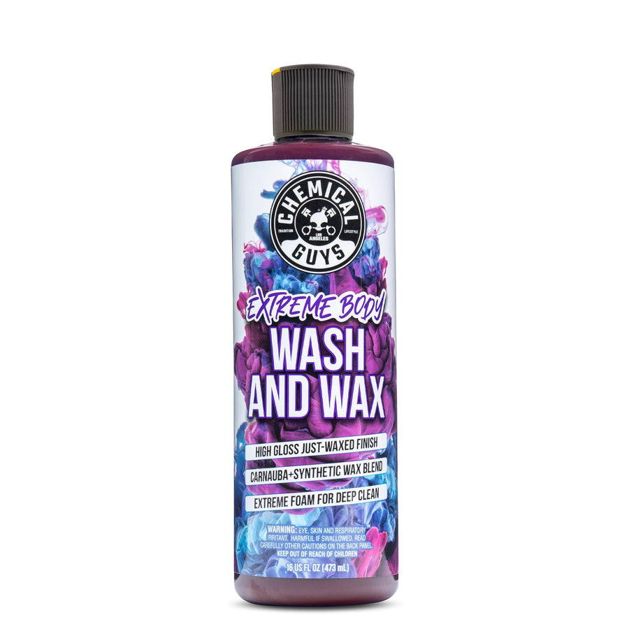 Chemical Guys Foaming Car Wash Soap Extreme Bodywash & Wax - Soap for Foam Cannons, Foam Guns, or Bucket Washes for Cars, Trucks, Motorcycles, RVs, and More, Grape Scent - 16 oz