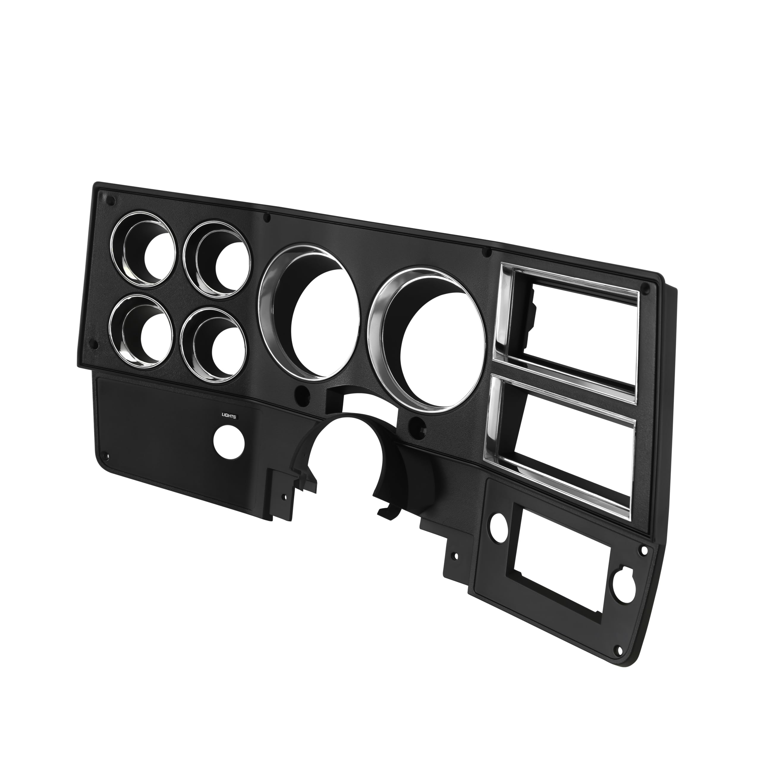 INST881 Brothers Trucks Instrument Bezel - Without A/C - Black/Chrome