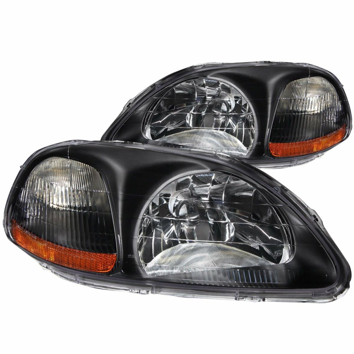 Crystal Headlight Set-Black ANZO USA 121067
