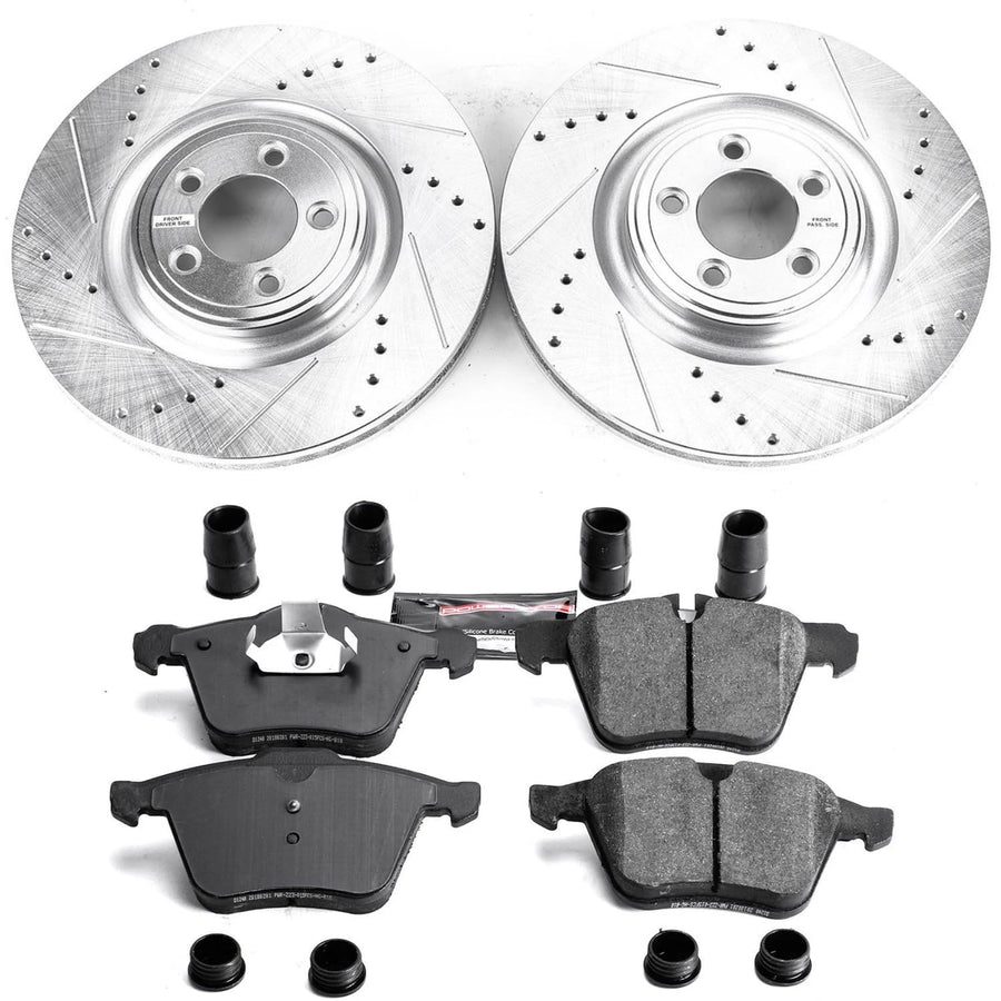 Power Stop K8035 Z23 Evolution Sport Brake Upgrade Kit For Jaguar XJ 2013-2019 [Model Specific]