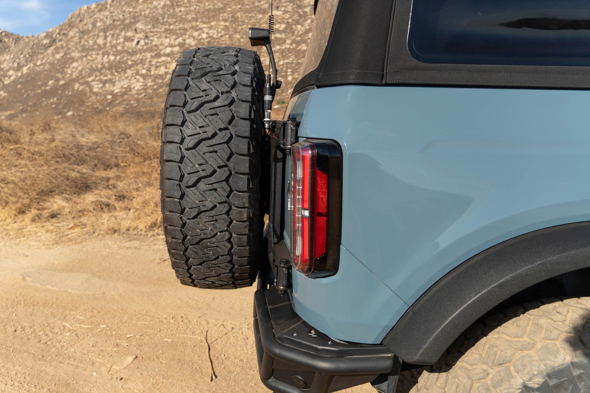 Offroad DV8 Tire Carrier for 2021-2025 Ford Bronco | Heavy-Duty Design | Absorbs Weight of Spare Tire & Tailgate Door | Included Third Brake Light Extension | Fully Bolt-On Installation | Steel