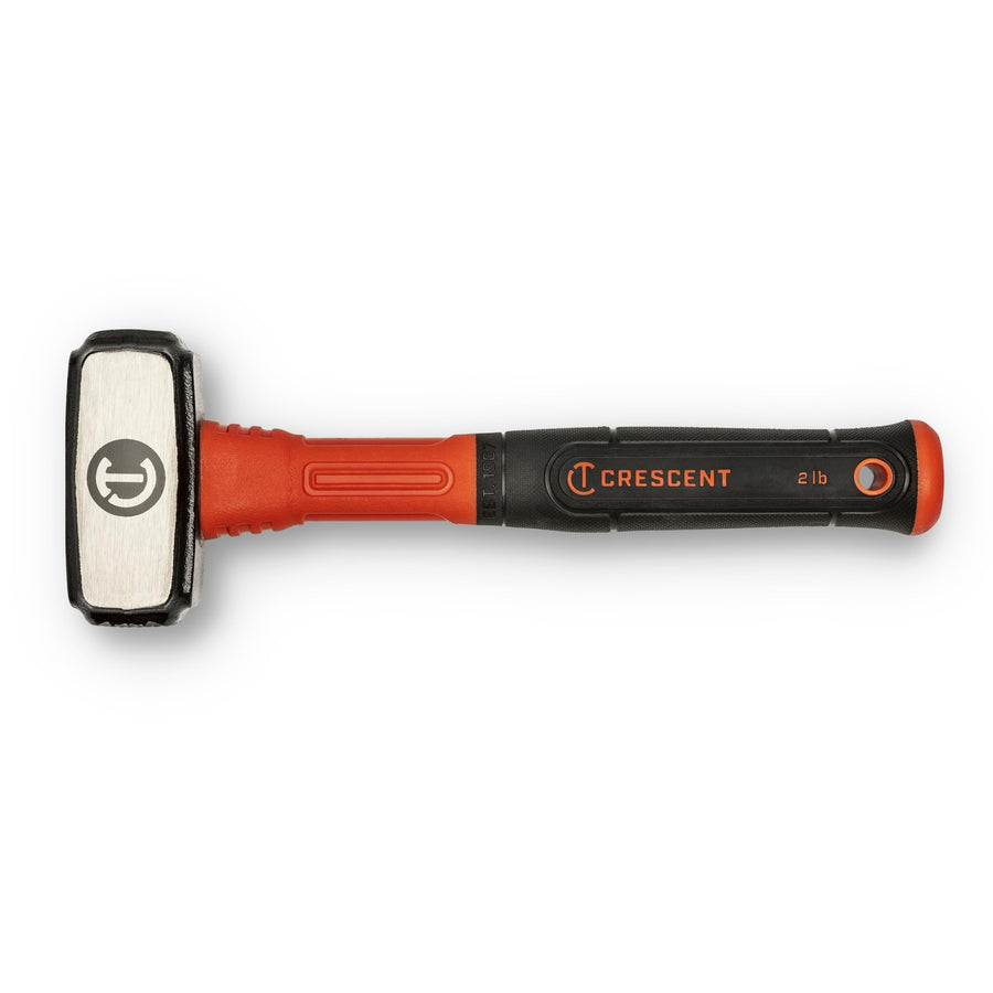 Fiberglass Crescent Drilling Hammer - Heavy Duty Construction Hand Tool for Home Improvement & Repair - 2 Lb - CHFDRL32