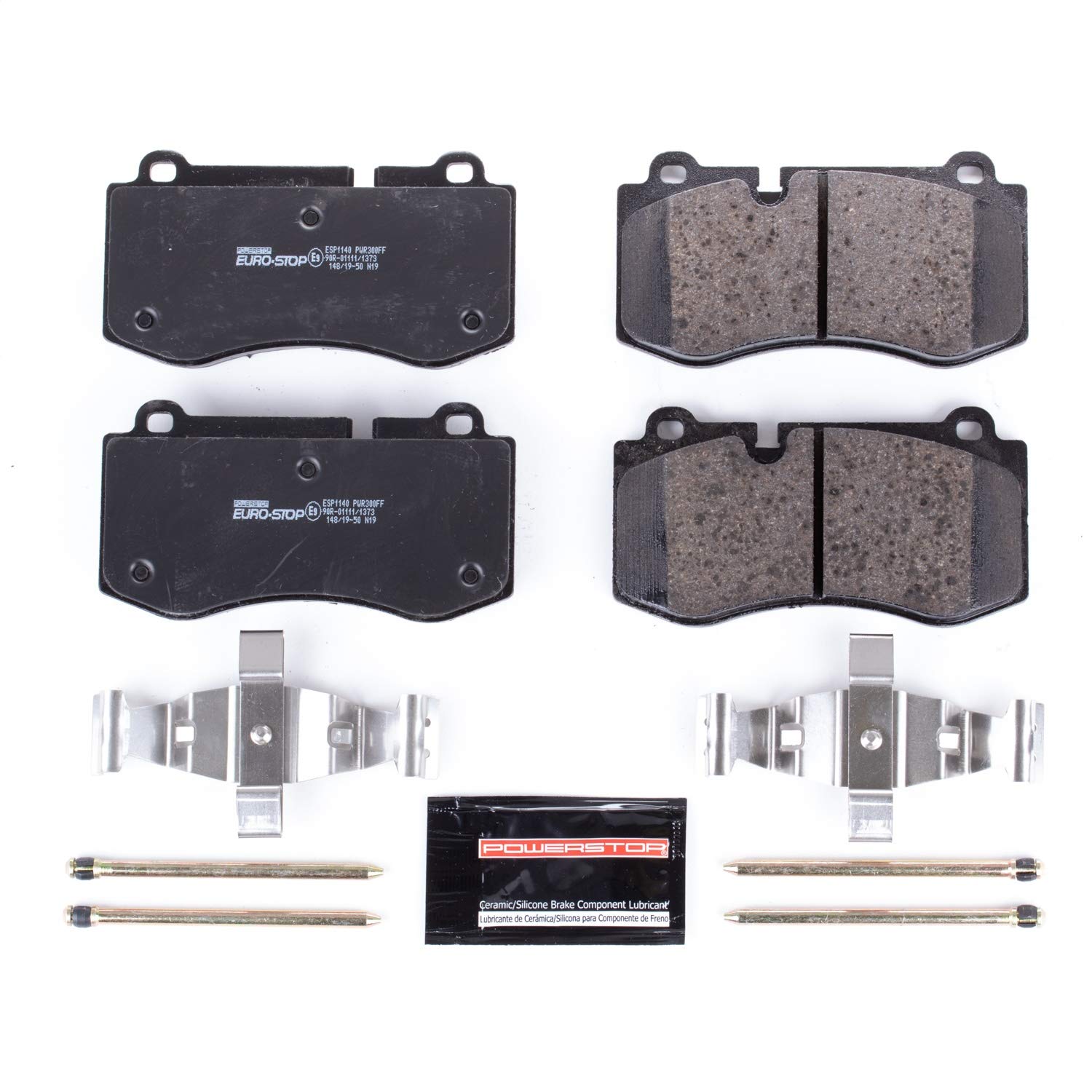 Power Stop Euro-Stop ESP1140 Front Ceramic Brake Pads For CL550, CL600, S350, S400, S450, S550, S600, SL550 [Model Specific] ECE-R90