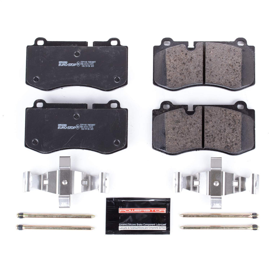 Power Stop Euro-Stop ESP1140 Front Ceramic Brake Pads For CL550, CL600, S350, S400, S450, S550, S600, SL550 [Model Specific] ECE-R90