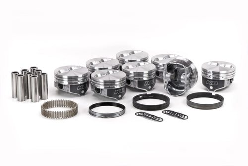 KB PISTONS KB Performance Piston and Rings, Hypereutectic, 4.040 in Bore, 5/64 x 5/64 x 3/16 in Ring Grooves, Minus 7.00 cc