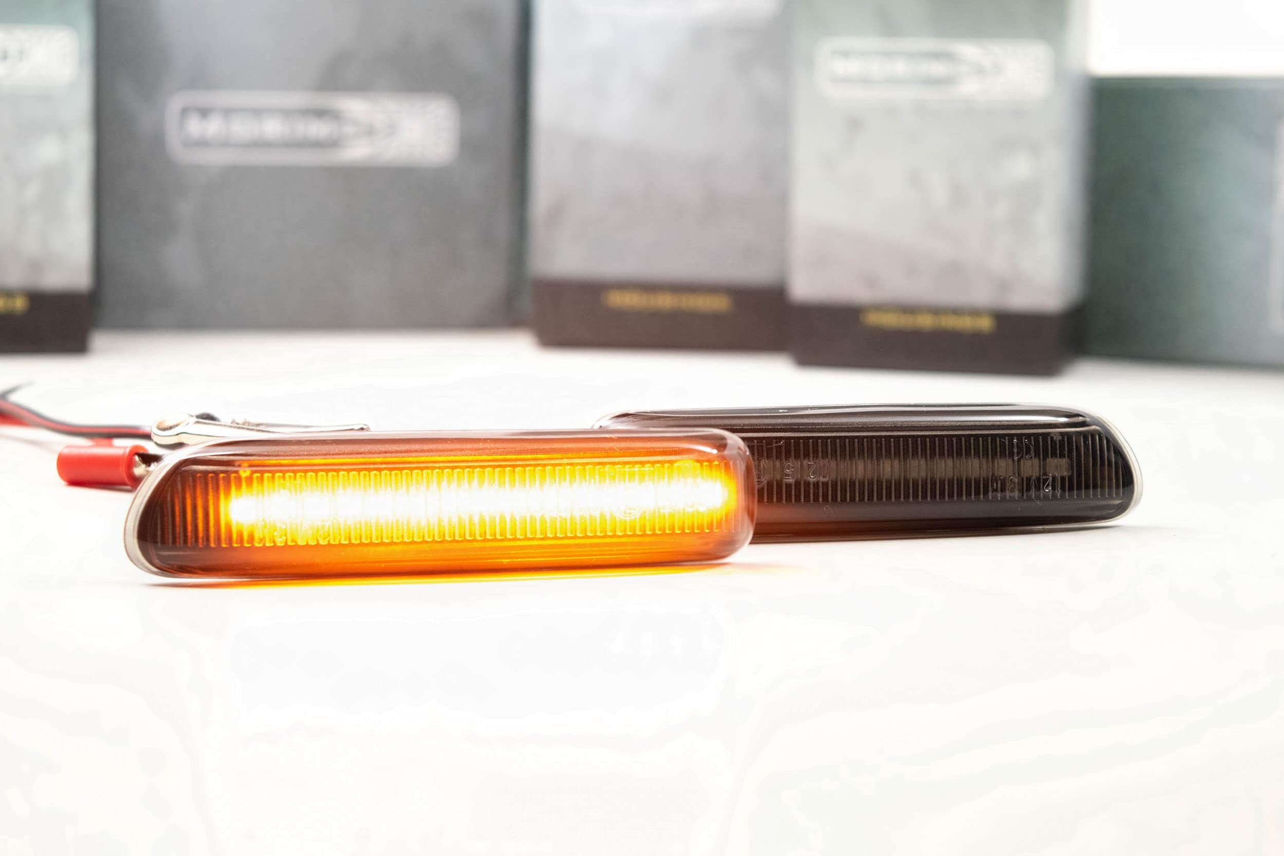 Morimoto XB LED Side Markers, Upgrade Plug and Play Housing, Fits BWM E46 1999-2003, DOT Approved Assembly with Amber LED Chips, UV Resistant, 10 Year Warranty (1x LF0003)