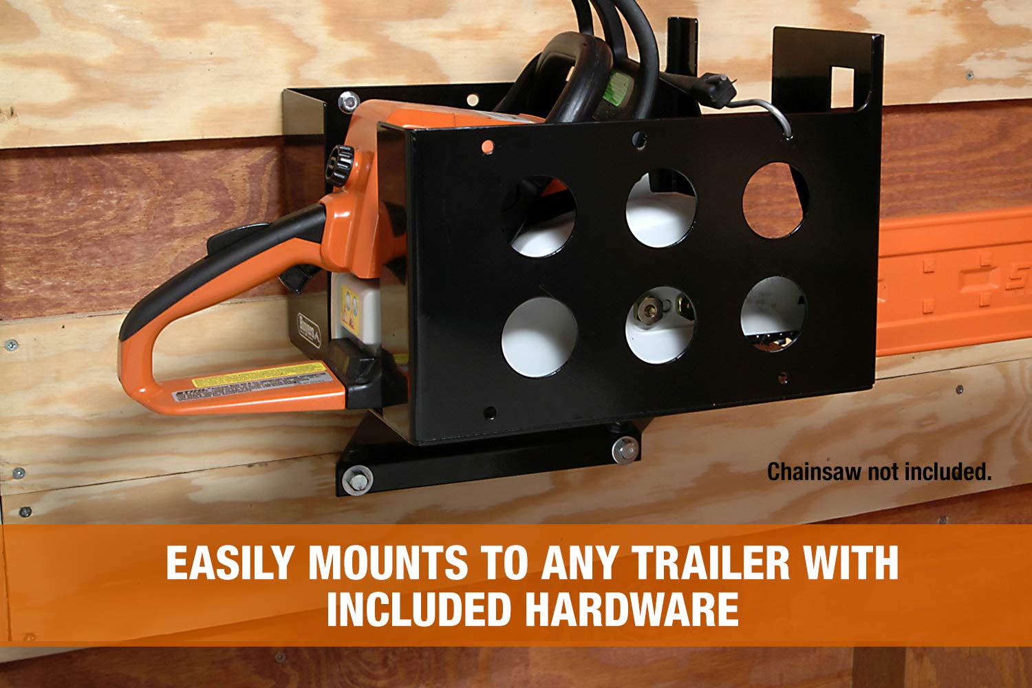 LT15 Buyers Products Rack Organizer for Lawn & Yard Hedge Trimmers, Chainsaws, Blowers and More, Made In the USA, Open & Enclosed Landscape Trailer Accessories, Lawn Care Equipment