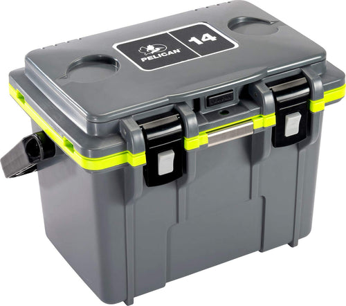Pelican Personal Lunch Box Cooler 14 Quart (Dark Gray/Green)