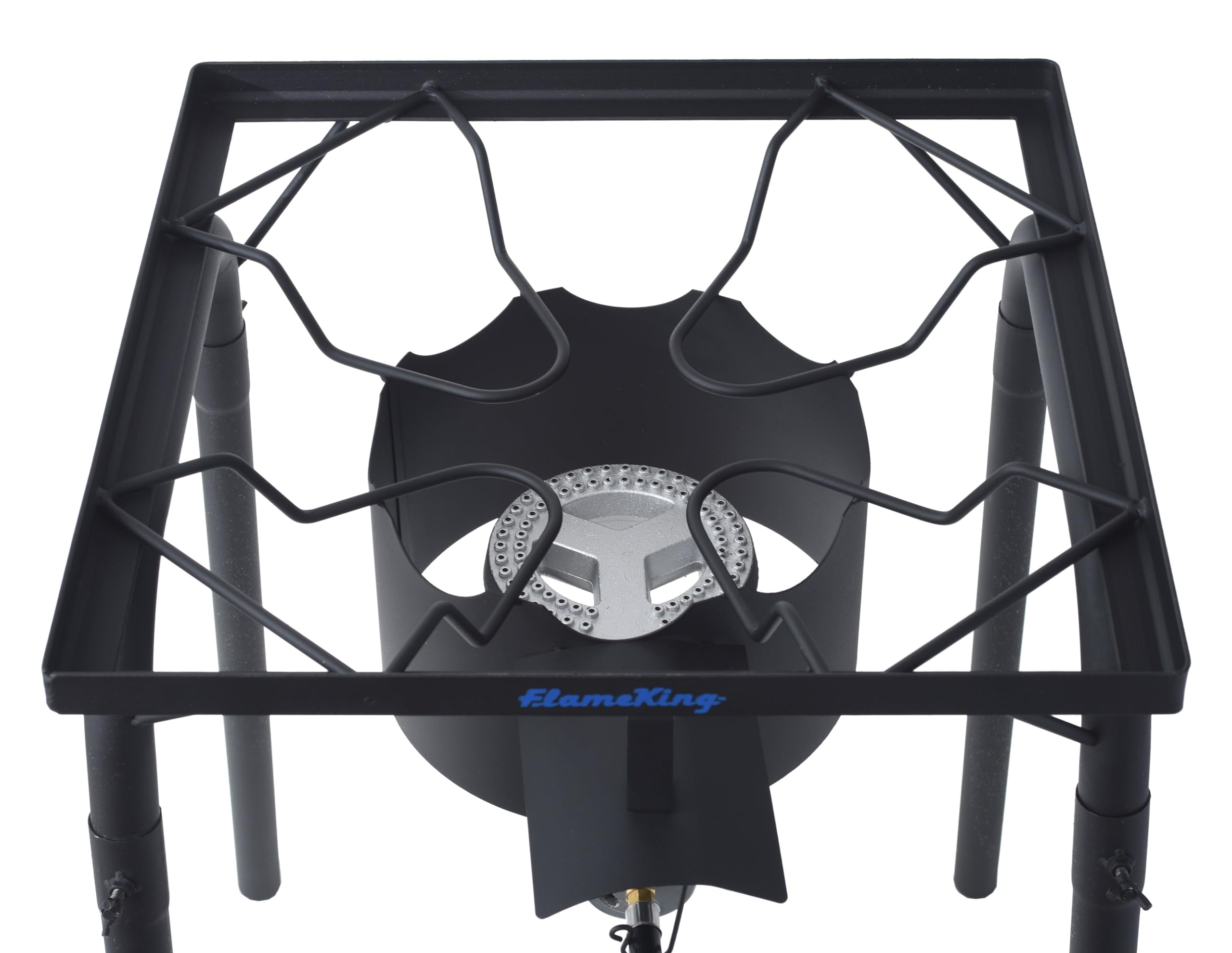 Flame King 100,000 BTU Heavy Duty Propane Gas Single Burner Bayou Cooker Outdoor Stove for Home Brewing, Turkey Fry, Maple Syrup Prep, Cajun Cooking