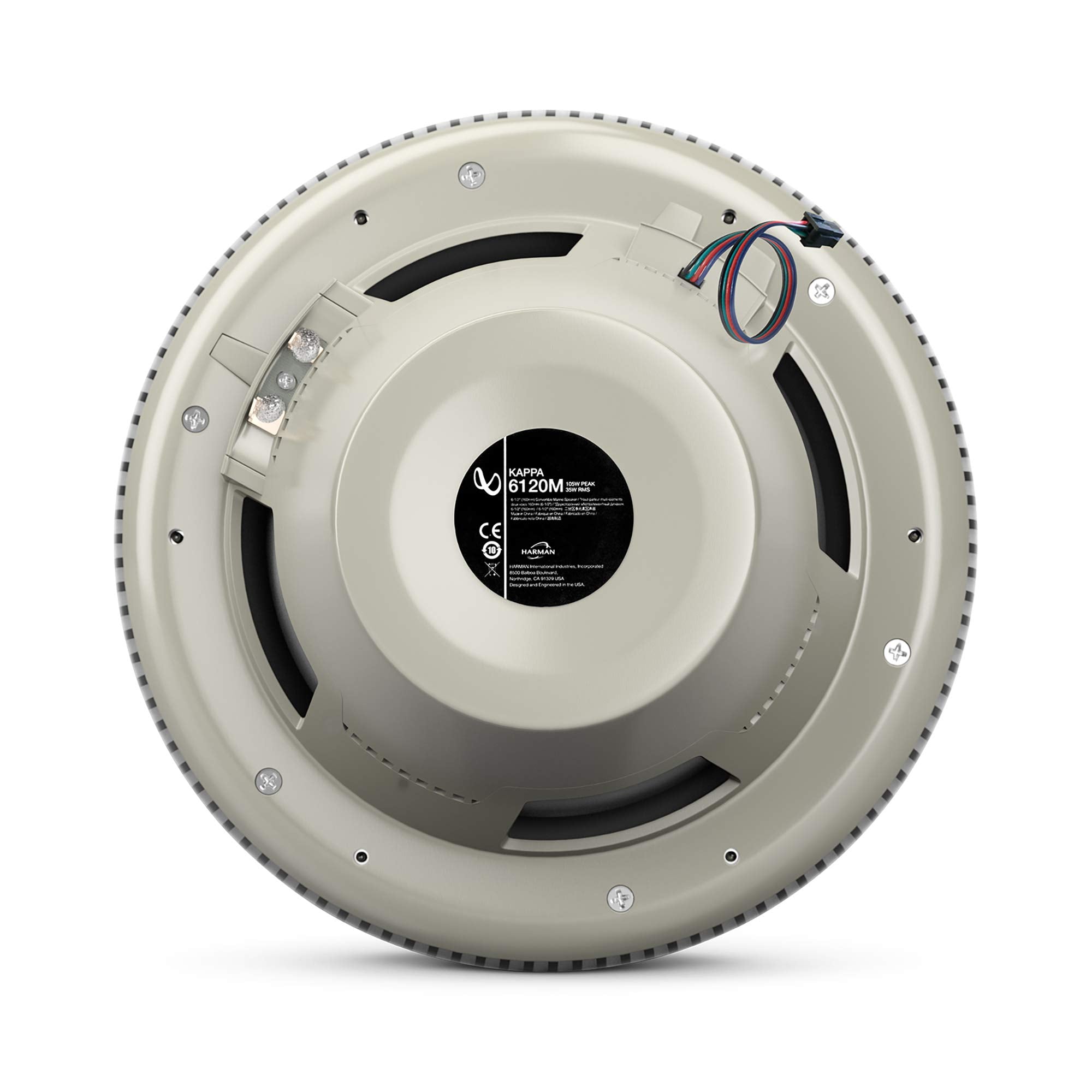 Kappa Marine Infinity KAPPA6120M White 6.5" Premium 2-Way RGB LED Coaxial Speakers