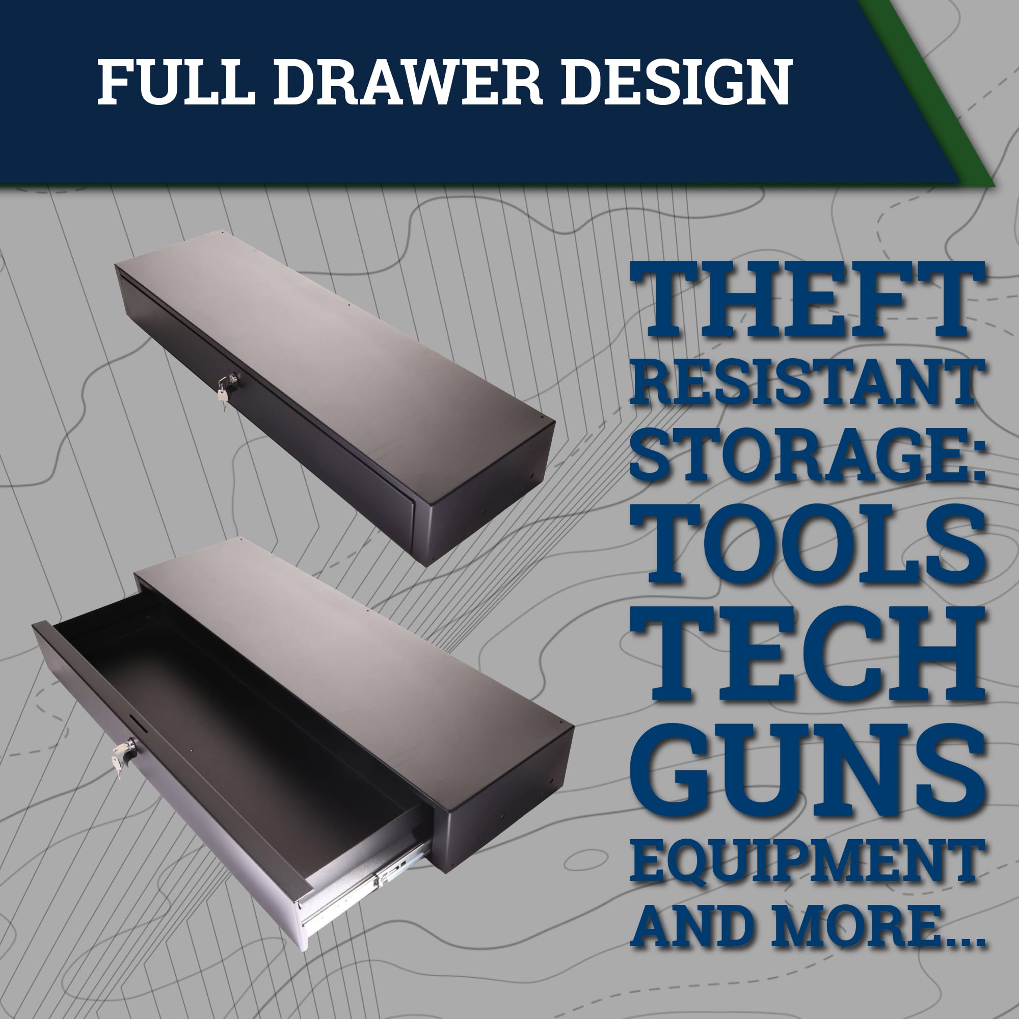 Tuffy Security Drawer for RAM 1500 Crew Cab 2019–2025 – Locking Under-Seat Steel Drawer, Front-Opening, No-Drill OEM Install, 1,800+ cu in Capacity