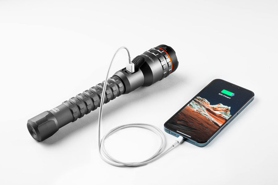 3200L NEBO DAVINCI Flashlight | 3200 Lumens, 4 Light Modes, Rechargeable Waterproof Light for EDC, Hiking & Camping, Handheld Power Bank to Charge Your Phone, Includes USB Charging Cable