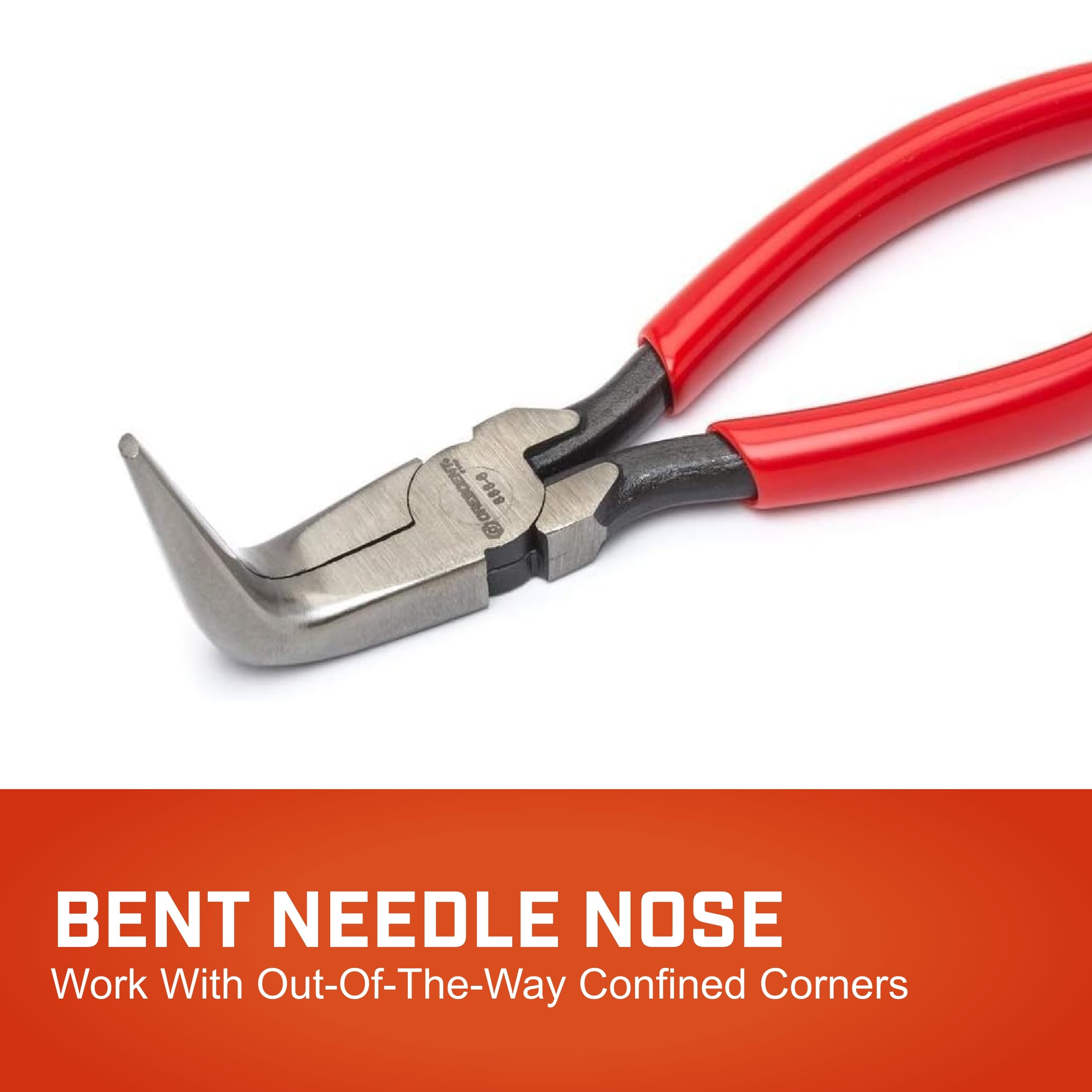 Crescent 6" Curved Needle Nose 8886CVN Solid Joint Pliers, Cushion Grip