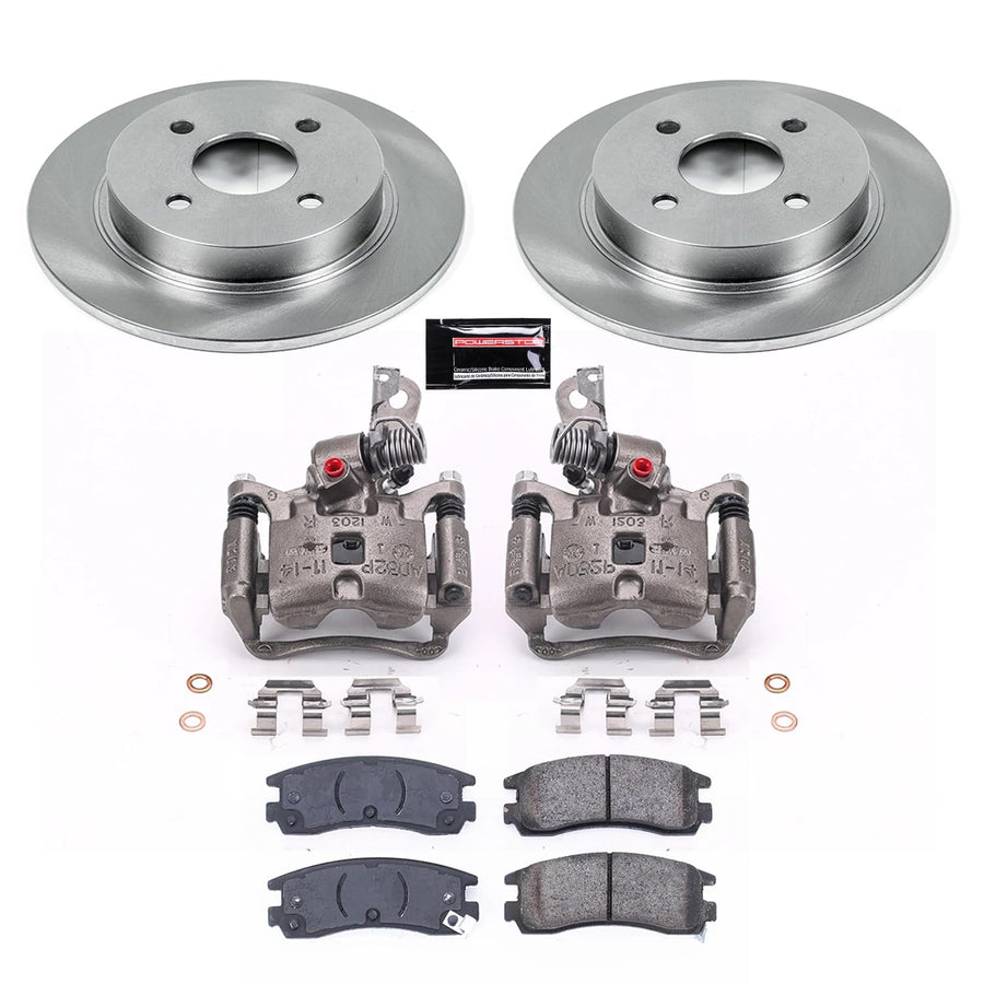 Power Stop KCOE7752 Replacement Autospeciality Rear Caliper Kit- OE Rotors, Ceramic Brake Pads, Calipers For SC, SC1, SC2, SL, SL1, SL2, SW1, SW2 [Model Specific]