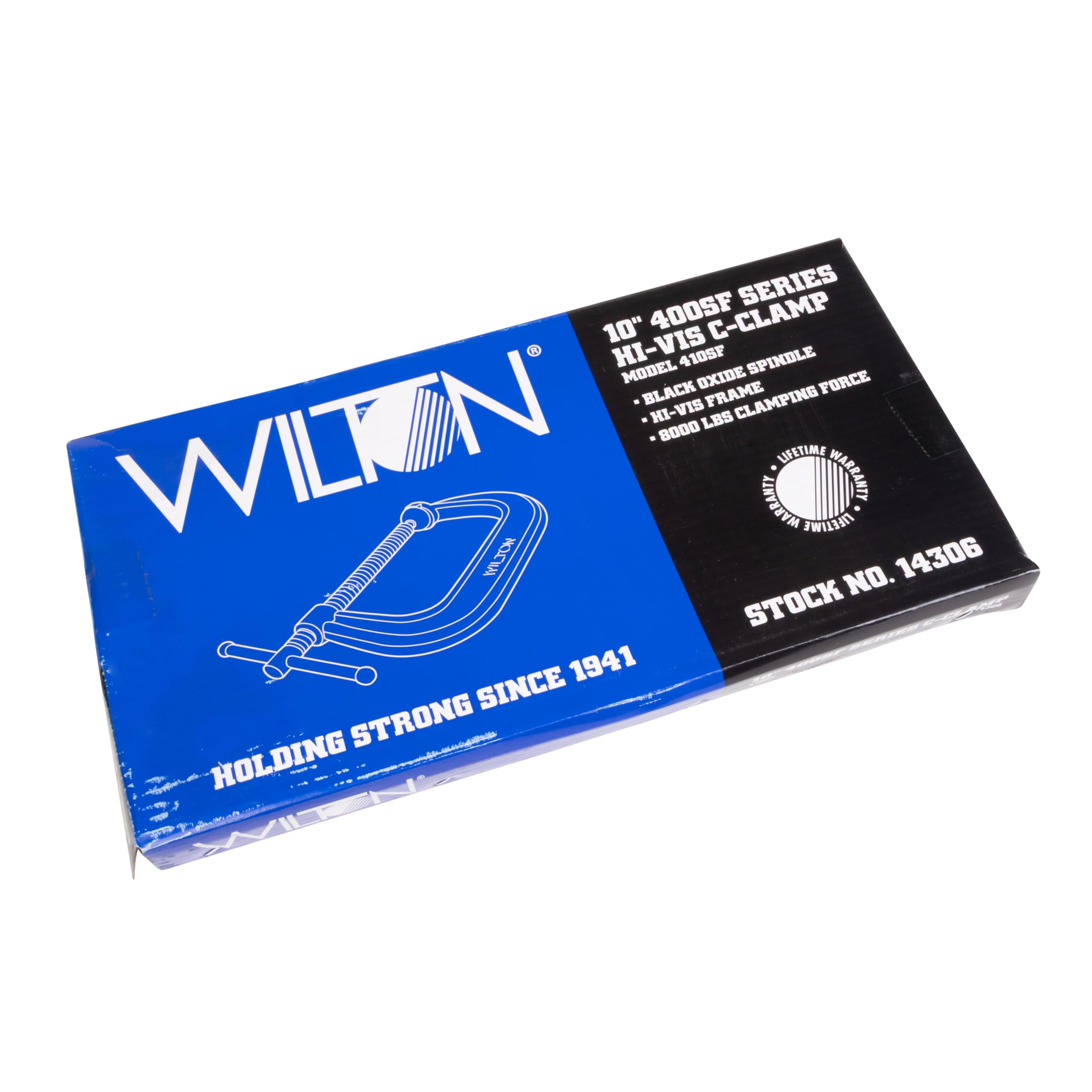 Hi-Vis Wilton C-Clamp, 10-1/8" Opening, 6" Throat, 8000 Lbs. Clamping Force (Model 410-SF)