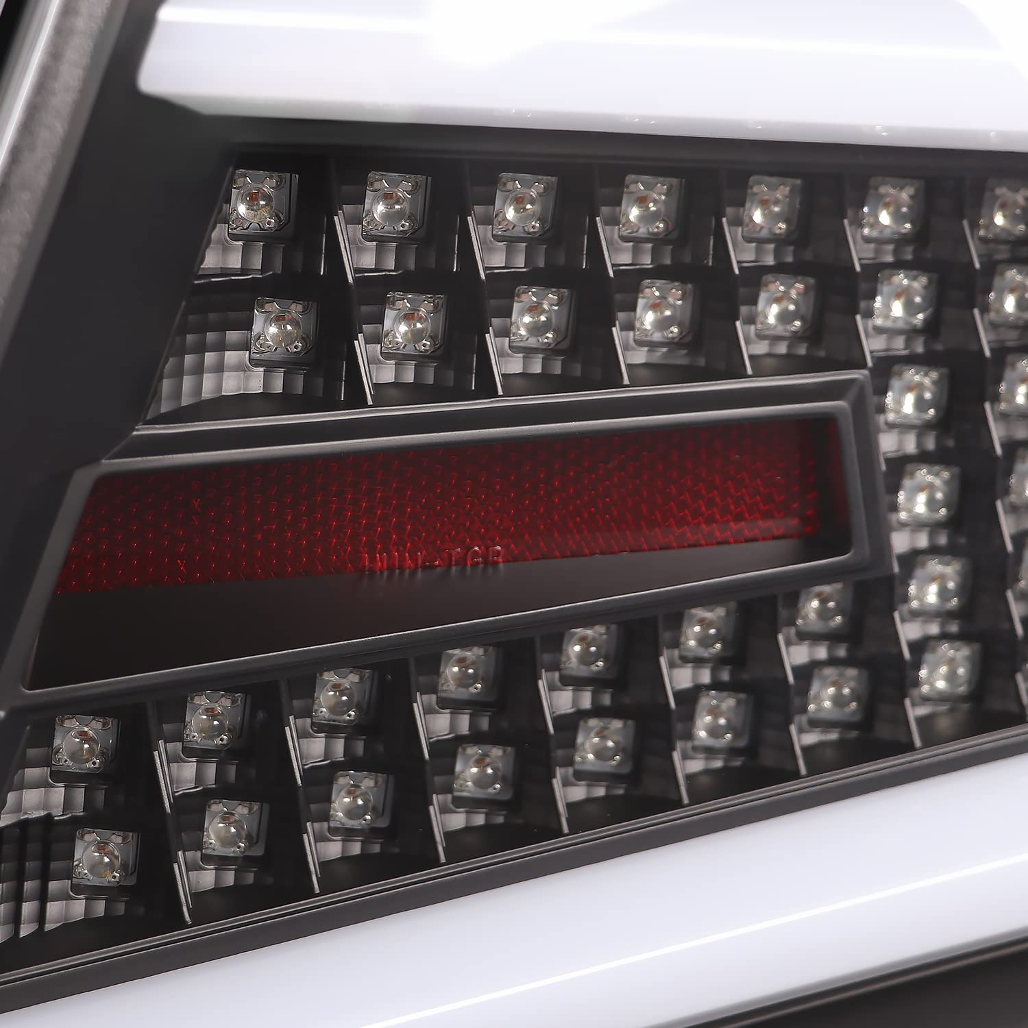 Black Sequential Tail Lights w/White LED Bar SPEC-D TUNING Compatible with 2008-2011 Subaru Impreza/Impreza WRX, Left + Right Pair Assembly