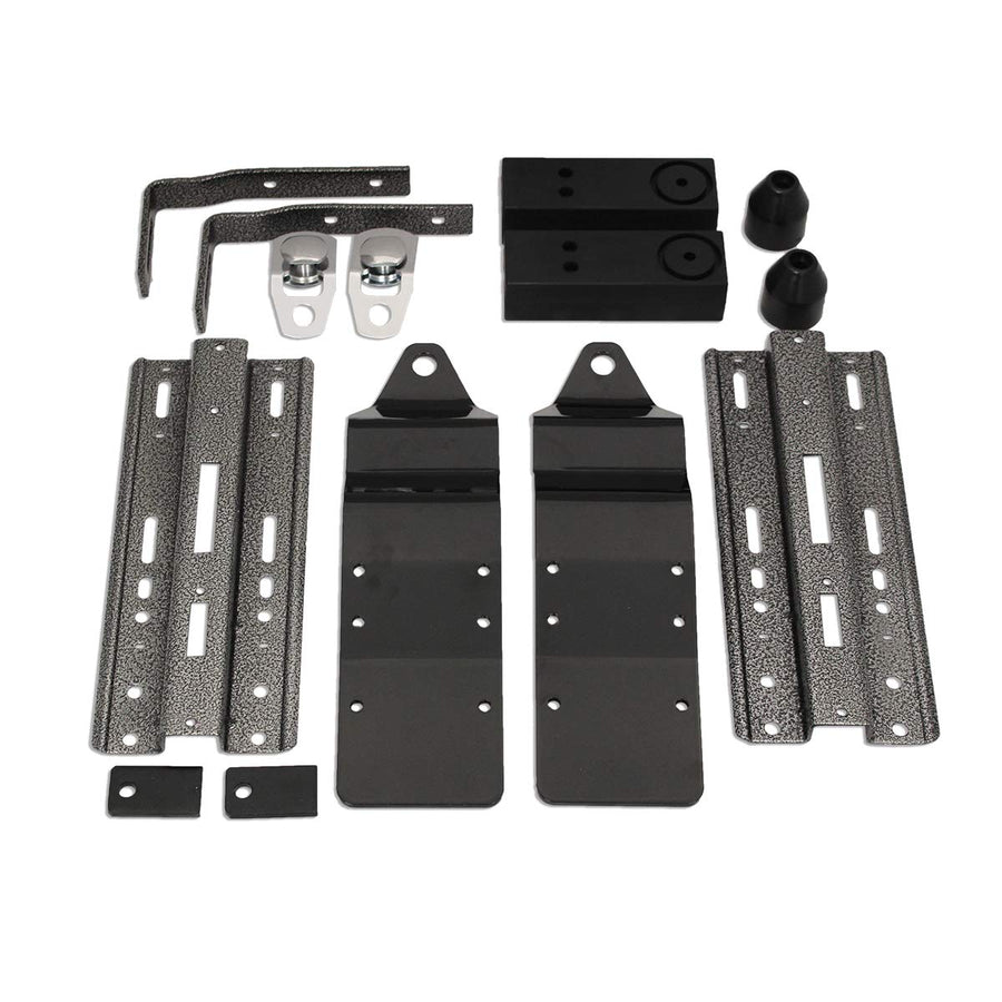 HappiJac Truck Camper Tie-Down Kit Frame-Mount; Fits 2014-2015 Chevy/GMC, Front Support Braces, Brackets, Rear Anchors, Installation Hardware - FT-CG14