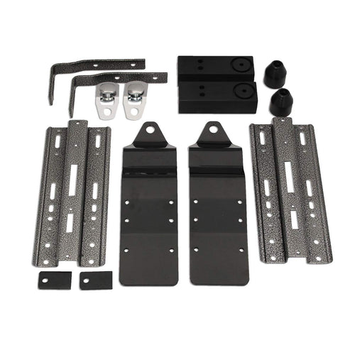 HappiJac Truck Camper Tie-Down Kit Frame-Mount; Fits 2014-2015 Chevy/GMC, Front Support Braces, Brackets, Rear Anchors, Installation Hardware - FT-CG14