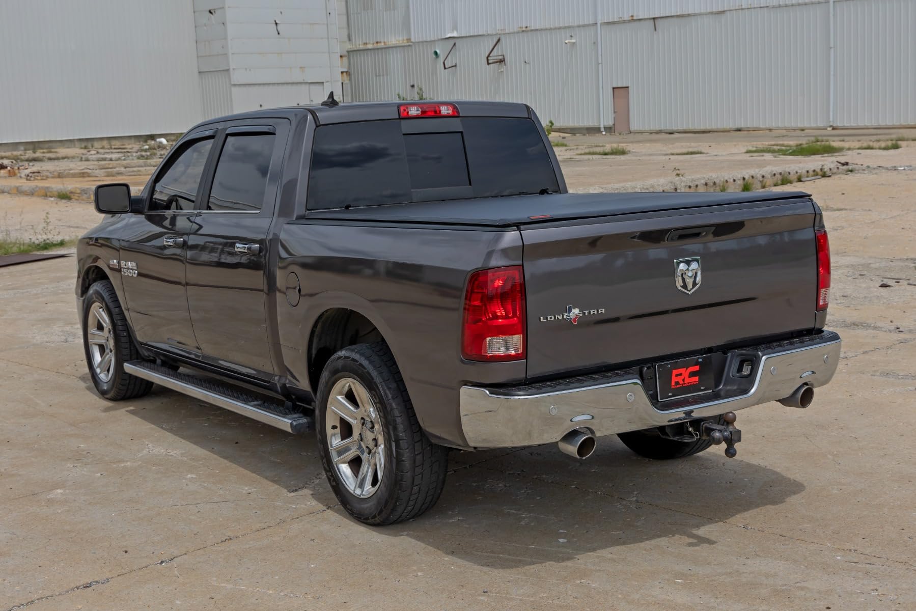 Soft Roll Up Rough Country Truck Bed Tonneau Cover for Ram 1500 (2010-2018)/2500 (2010-2025) - Fits 5'7 (67") Bed, Weatherproof Bed Cover