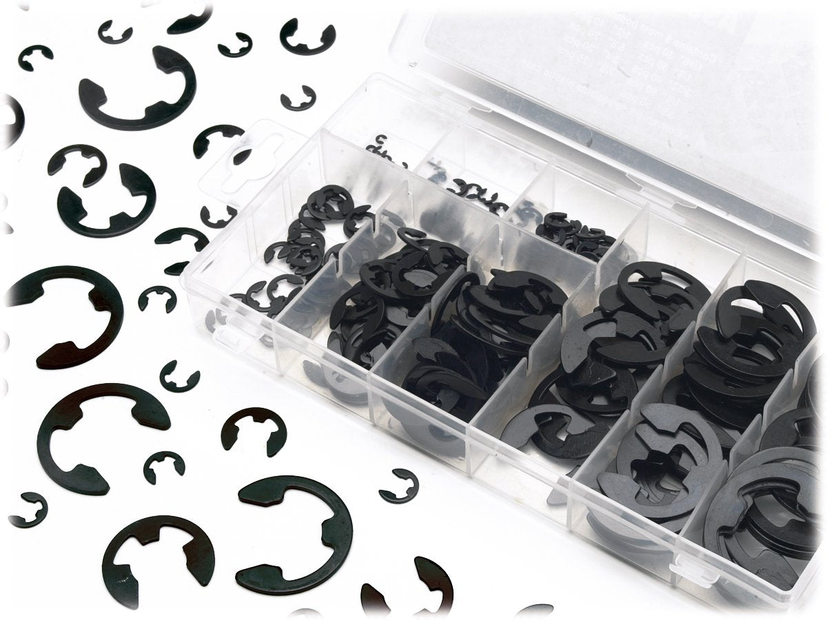 W5208 Performance Tool 300pc E-Clip Assortment, Black