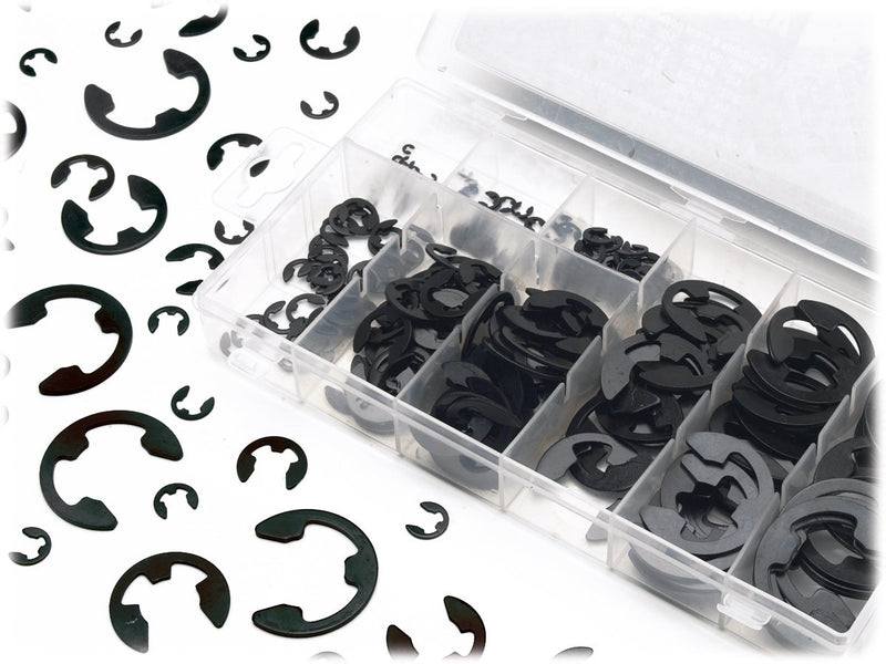 W5208 Performance Tool 300pc E-Clip Assortment, Black