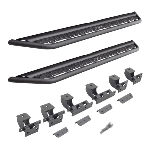 Dominator Xtreme Go Rhino D6 Sidestep & Brackets | Mild Steel, Textured Black | D64129T | Fits 2021 - 2025 Ford Bronco 2-Door (Excludes Bronco Sport)
