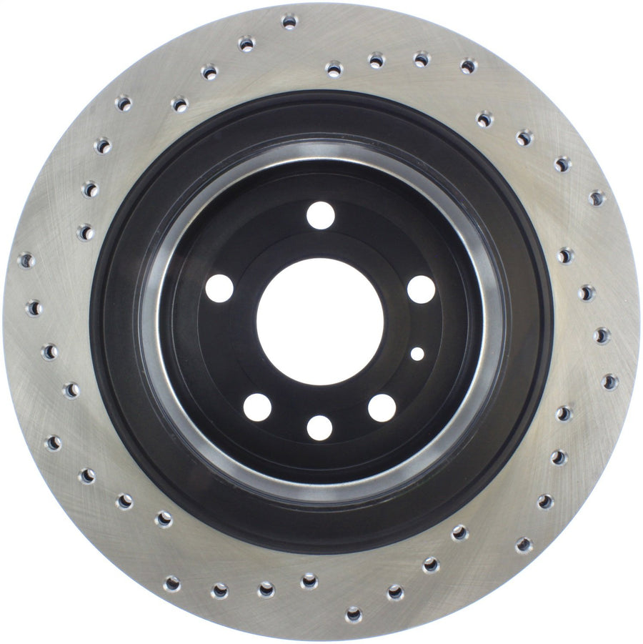 StopTech Sport 128.38015L Cross Drilled Brake Rotor (Rear Left), 1 Pack