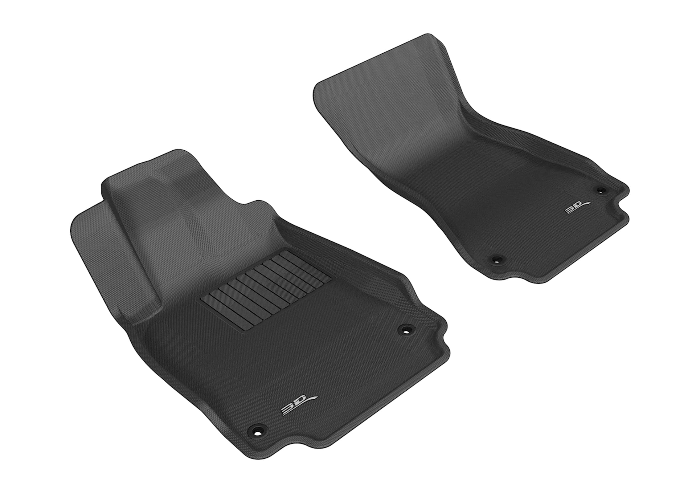 Custom Fit 3D MAXpider Kagu Floor Mat (Black) Compatible with Audi A6 Sedan (C7) 2012-2018 / S6 (C7) 2013-2018 / A7 (4G8) 2012-2018 / S7 (4G8) 2013-2018 / RS 7 (4G8) 2014-2018 - Front Row R1