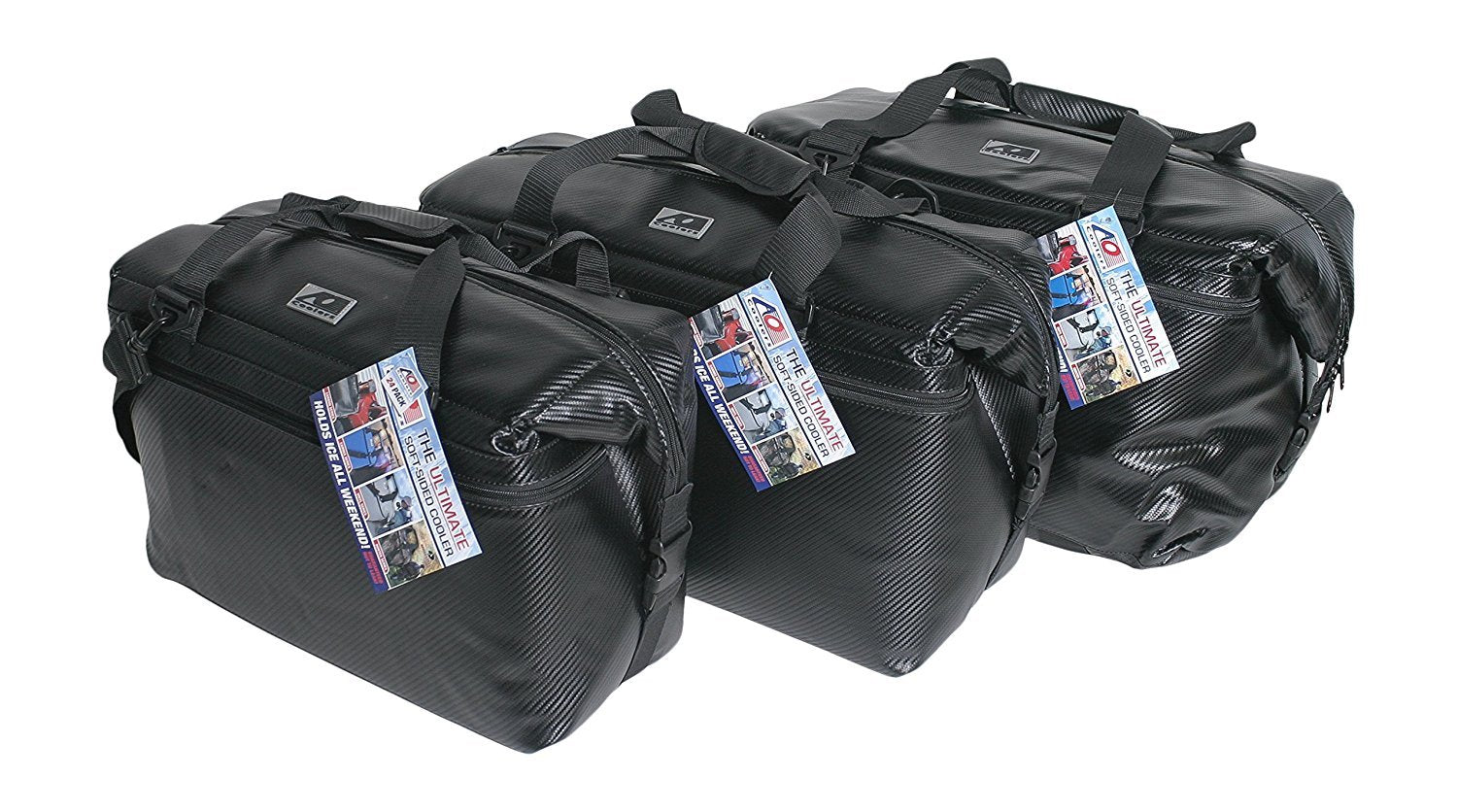 Carbon Series AO Coolers Soft Cooler (3 Pack), Large, Black