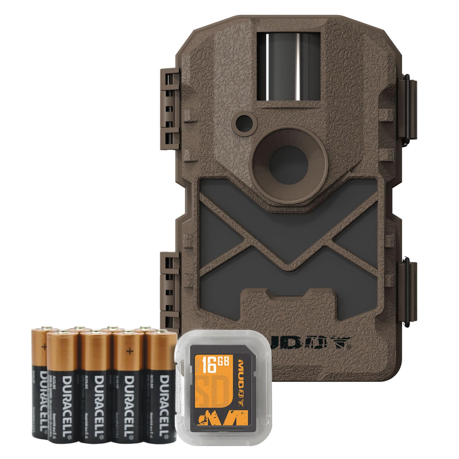 Pro Cam 20 Muddy Combo - 20 MP & 720 Video at 30FPS 0.5 Sec Trigger Speed 80Ft Detection IR Range Durable Hunting Outdoor Scouting Trail Camera, 8 AA Batteries & 16GB SD Card Included