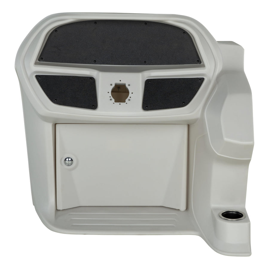 Lippert Pontoon Console Sunset Collection, Locking Dry Storage, Durable Rotationally Molded Poly Frame, Marine-Grade Hardware, Built-in Drainage Channels, 36.6" L x 37.25" W x 35" H - 2024052639