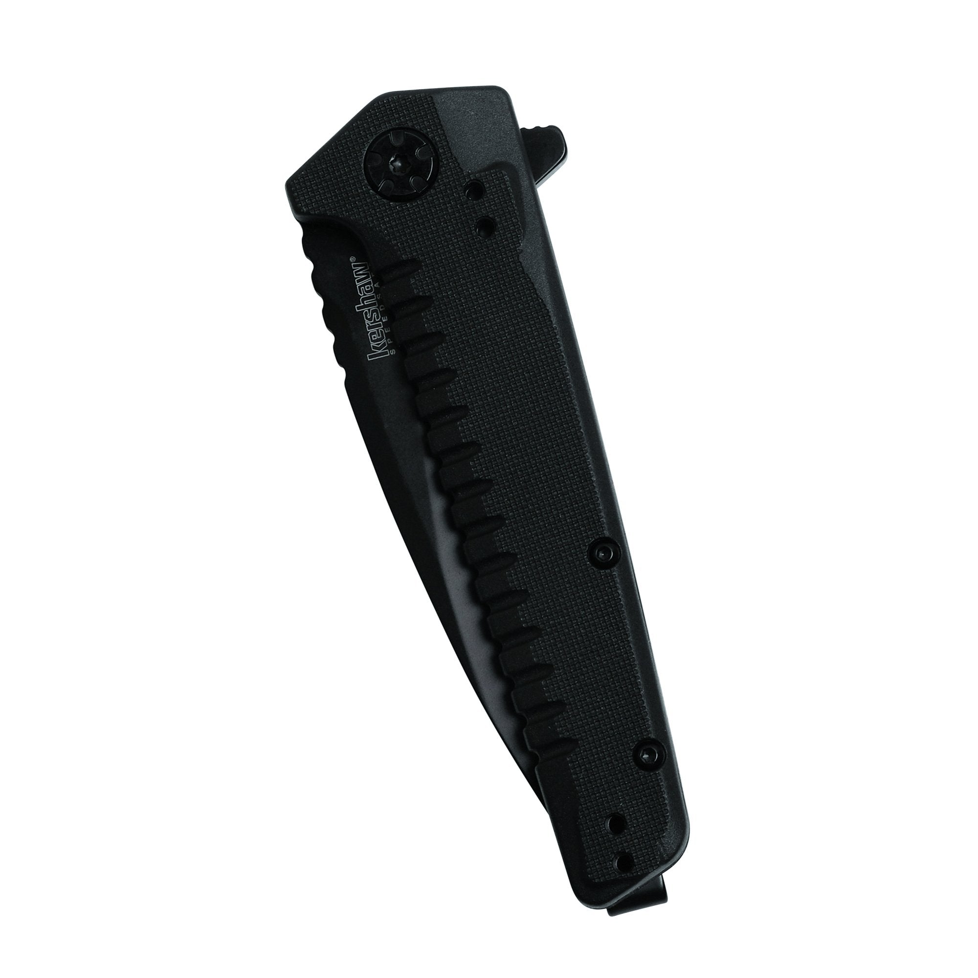 Fatback Kershaw Pocketknife, 3.5" 8Cr13MoV Steel Drop Point Plain Edge Blade, Tactical EDC, One-Handed Assisted Flipper Opening