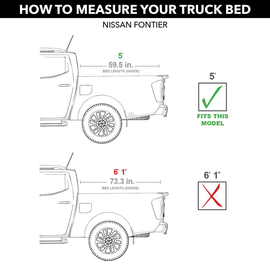 Retrax RetraxONE XR RealTruck Retractable Truck Bed Tonneau Cover | T-60731 | Fits 2022 - 2025 Frontier Crew Cab 5' Bed (w/ or w/o Utilitrack) 5' Bed (59.5")