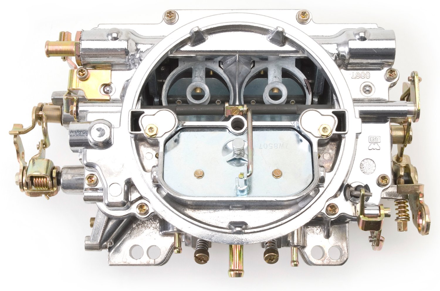 750 CFM Edelbrock Performer 1407 Square Bore 4-Barrel Air Valve Secondary Manual Choke New Carburetor