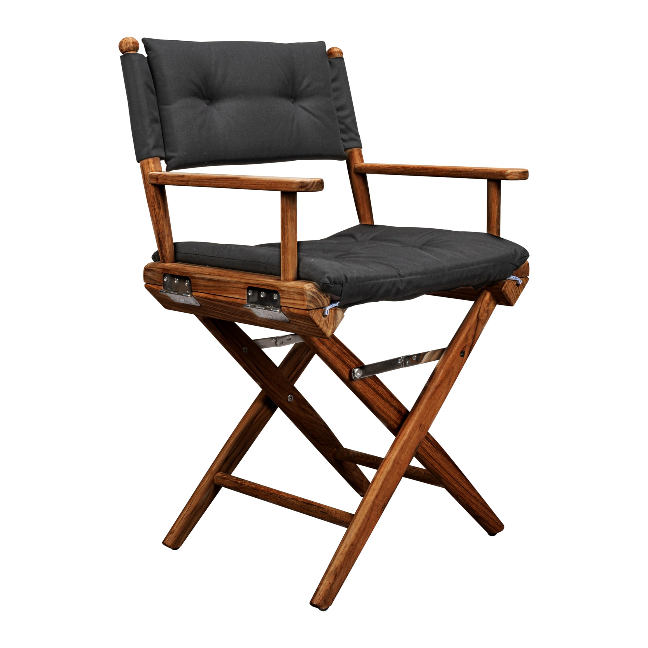 Teak Director's Chair Whitecap 61041 with Black Cushion - 18"
