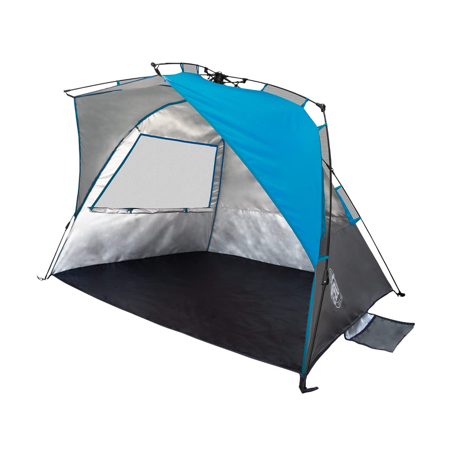 E-Z UP Portable Beach Tent Wedge, 51"x51" Entrance with 2 Roll-Up Windows and with Storage Pocket, Splash