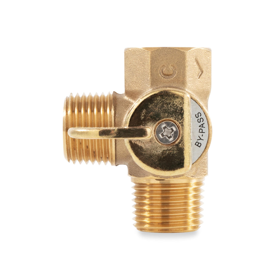 3-Way Valve Camco Replacement for RV Winterization Water Heater by-Pass Kit - Heavy Duty Brass Construction - Easy Non-Restricted Flow & Installs Easy (37463)