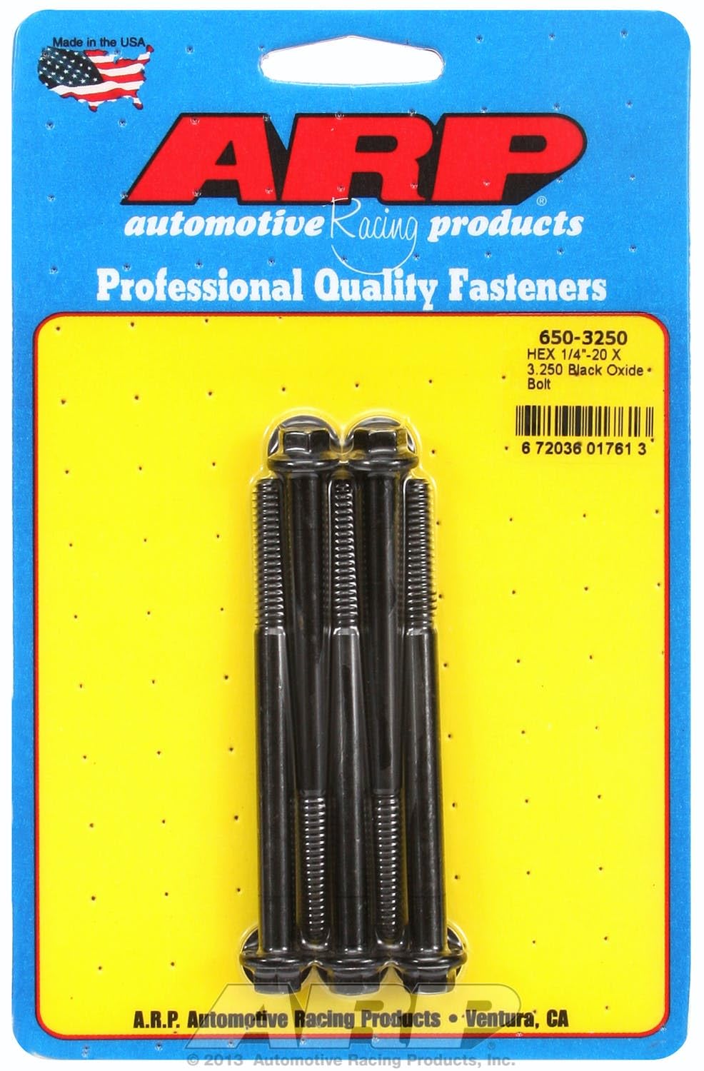 Hex ARP (650-3250) Oxide Bolt, Black