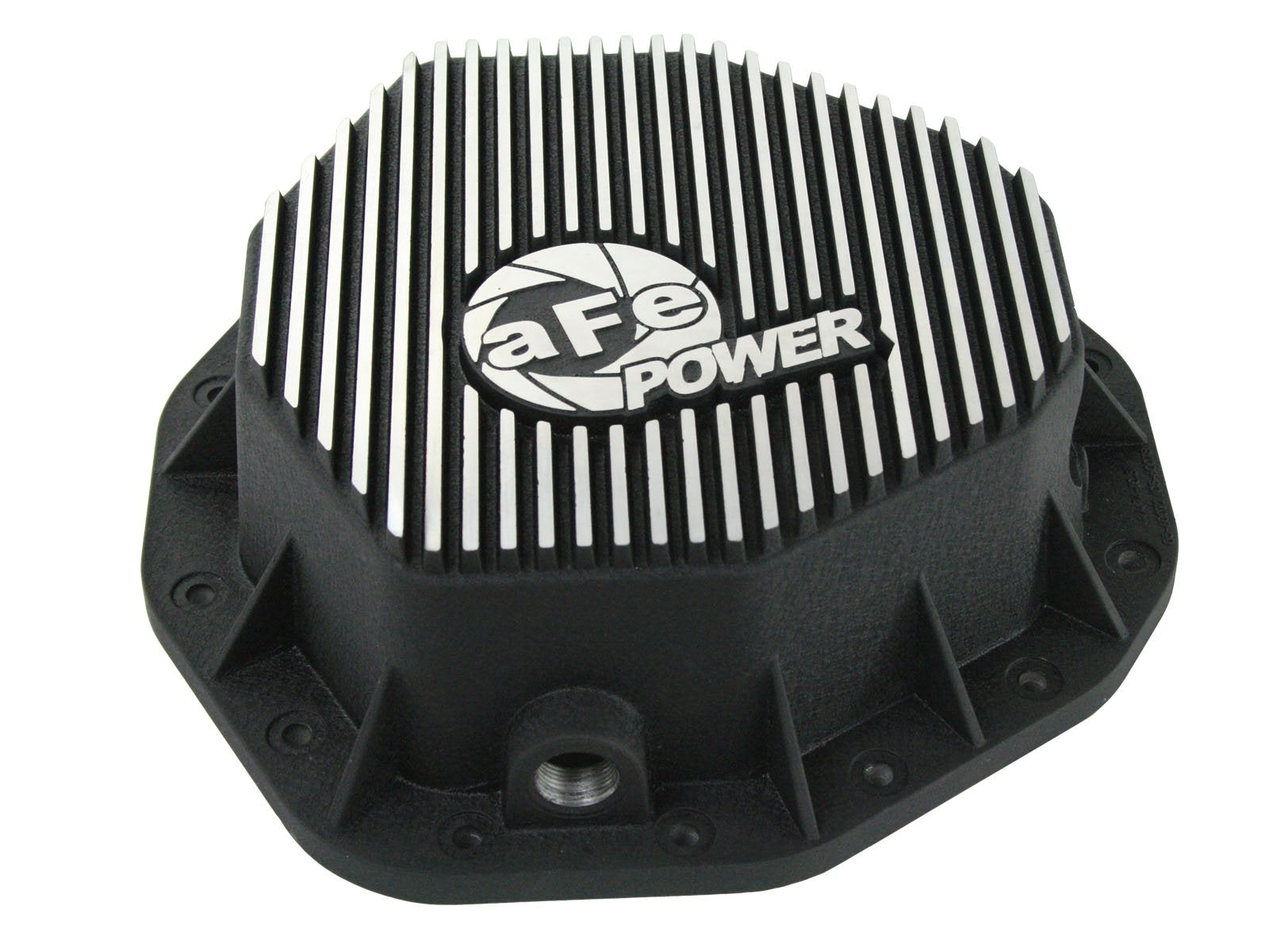 aFe POWER Rear Differential Cover Pro Series Black w/Machined Fins - #46-70092 - Dodge Diesel Trucks 03-05 L6-5.9L (td)