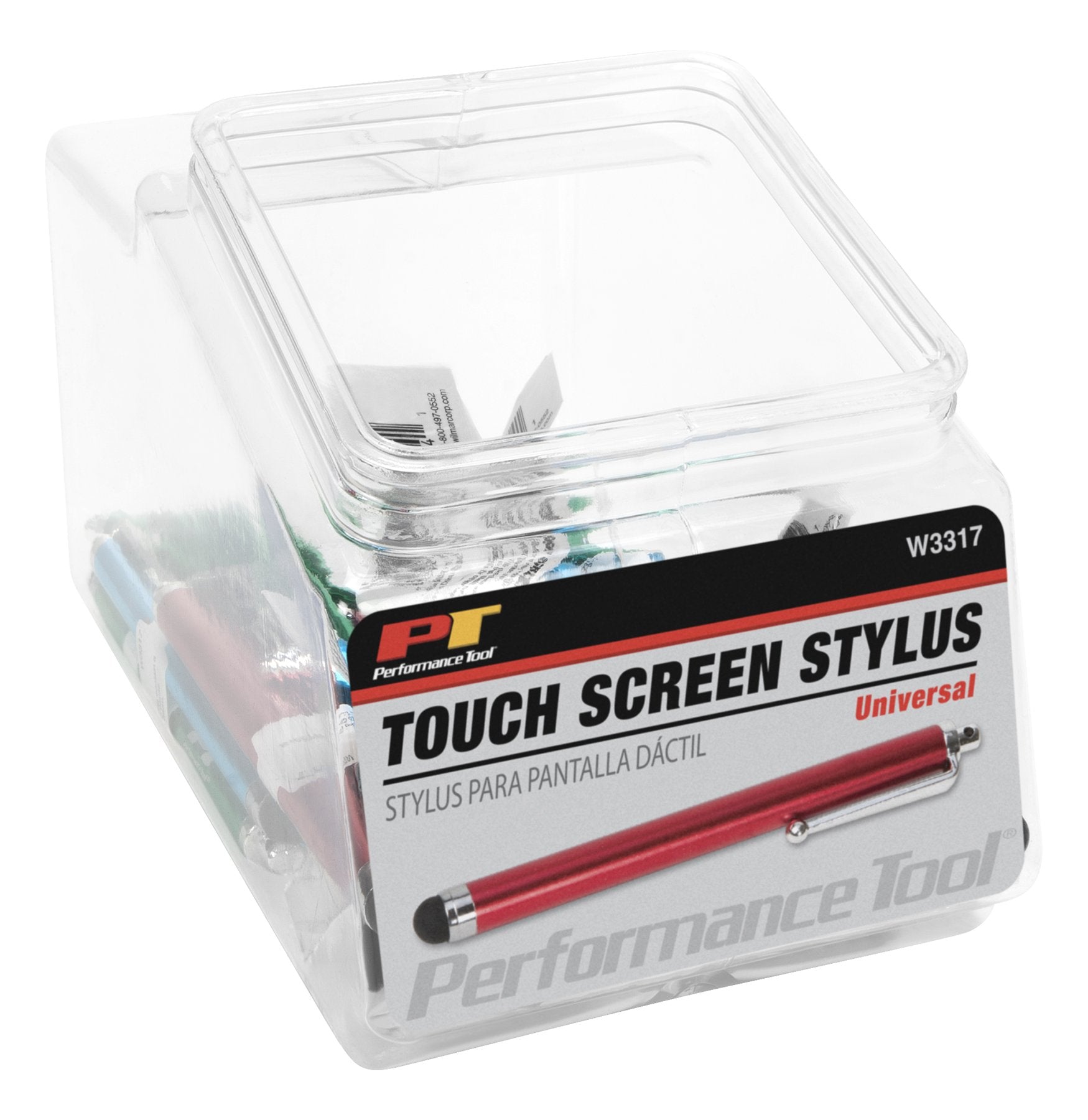 Touch Screen Stylus Pen Performance Tool W3317 with Pocket Clip - Soft Rubber Tip, Durable and Lightweight, Suitable for Most Devices