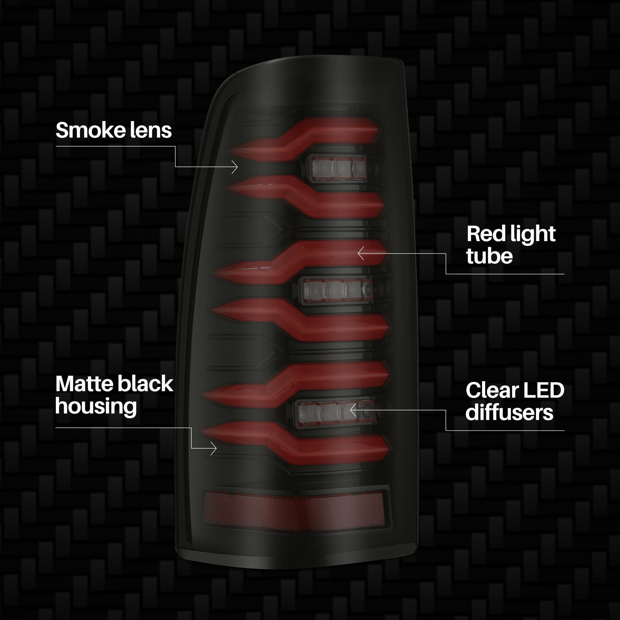 Tail Lights AlphaRex Compatible With 99-06 Silverado/99-06 Sierra LUXX-Series LED Black Red