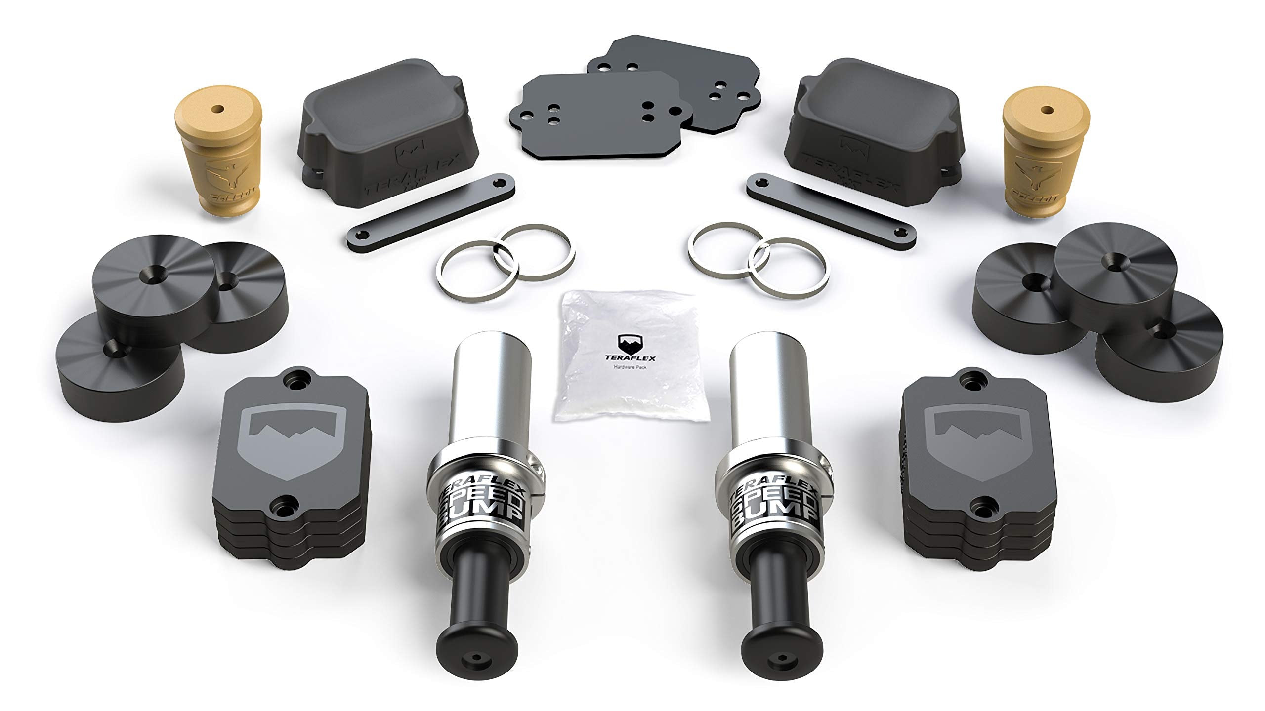 TeraFlex JL/JLU SpeedBump Front & Rear Falcon Progressive Bump Stop Kit (0-4.5” Lift)