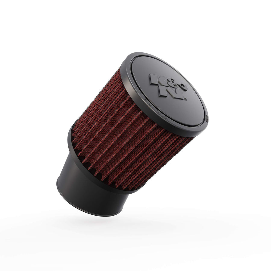 High-Flow K&N Original Lifetime Universal Clamp-On Air Filter: High Performance, Premium, Washable: Flange Diameter: 2.4375 In, Filter Height: 4 In, Flange Length: 2 In, Shape: Round, RU-1750