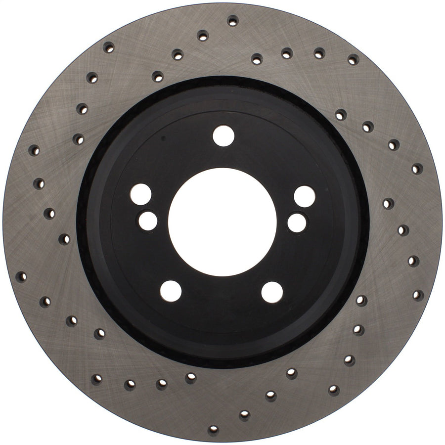 StopTech Sport 128.34054R Rear Right Cross Drilled Disc Brake Rotor - Fits Select BMW M3 and M5 Vehicles