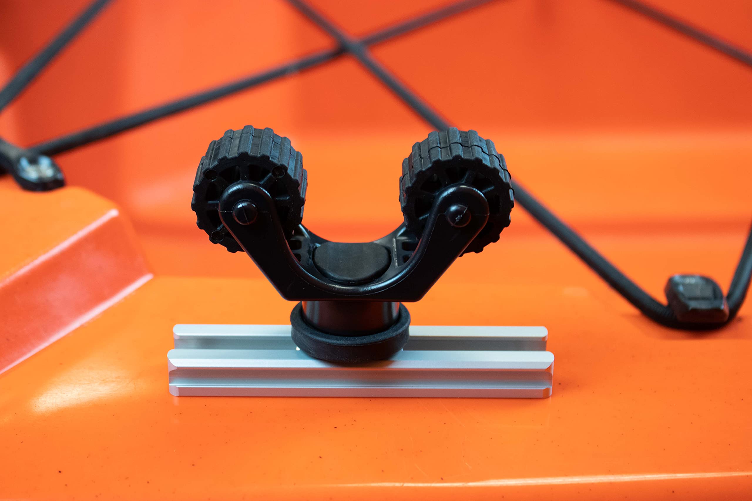 GT90 YakAttack GearTrac – 4" Black | 0.9" Wide Aluminum Kayak Track Mount Rail for Accessories | Anodized Surface Mount with Stainless Hardware | Made in USA